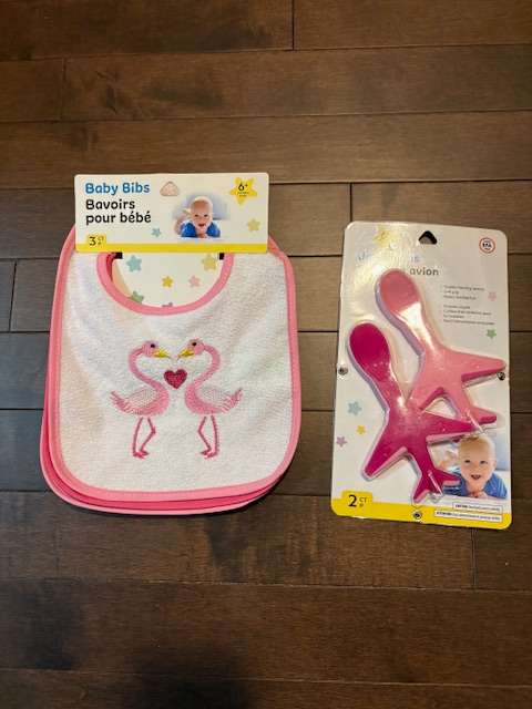Jet Spoons and Bibs - Pink Themed