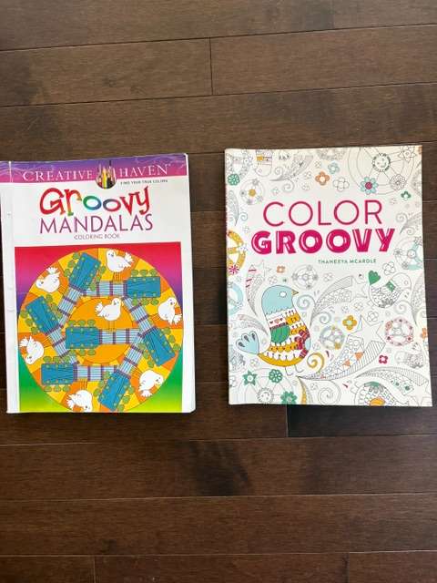 Color Groovy and Groovy Mandalas Coloring Books