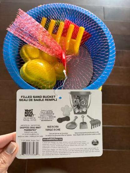 New Paw Patrol Sand Toy Bucket & Sand Toys