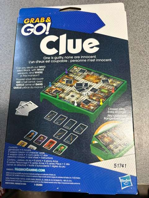 NEW Clue Grab & Go game