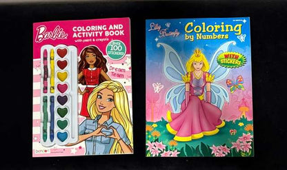 Two Coloring/Paint Books: Barbie & Lilly Butterfly