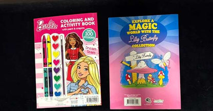 Two Coloring/Paint Books: Barbie & Lilly Butterfly
