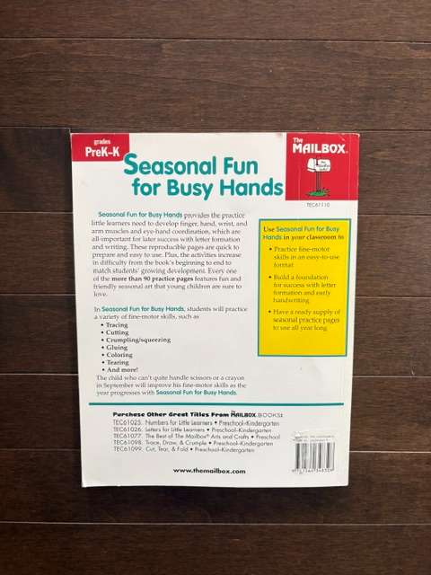 Seasonal Fun Activity Book for Busy Hands PreK-K