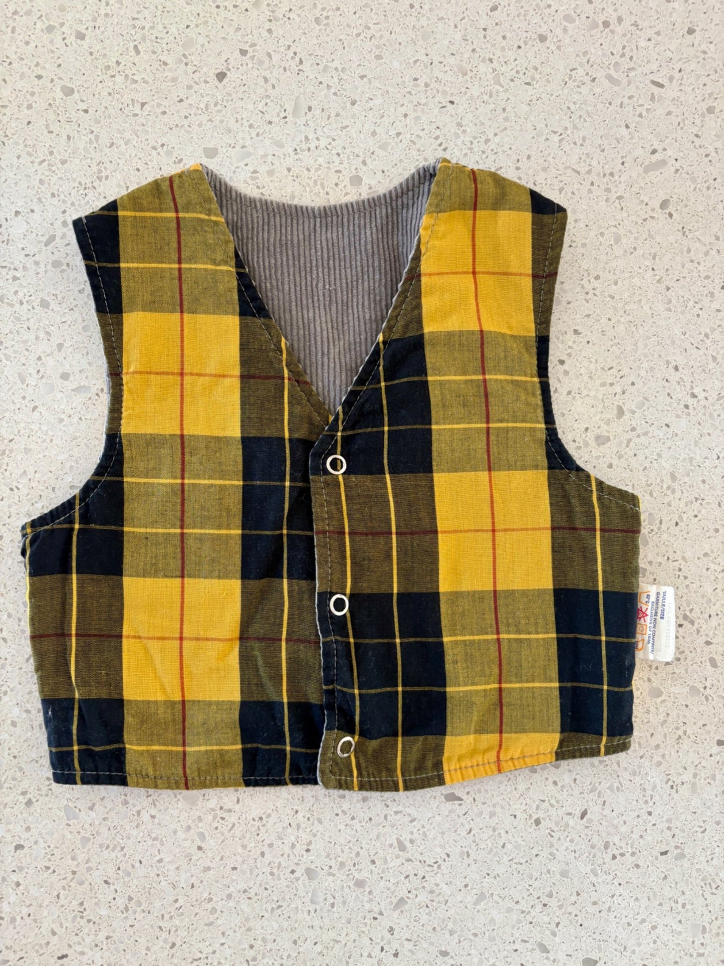 Vintage Button Up Vest , Kids 5/5T