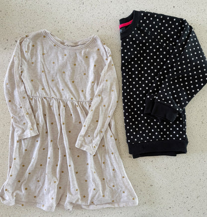 Polkadot Duo Dress & Sweater (5T) , Kids 5/5T