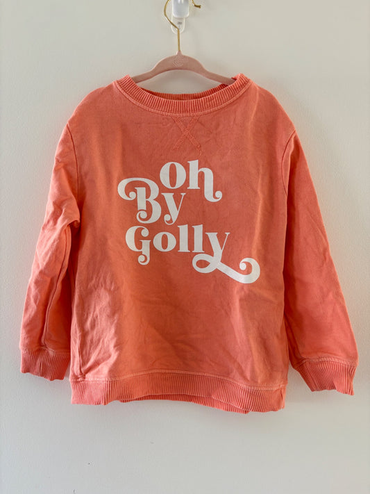 Small Shop Pinky Peach Santa Sweater , Kids 4/4T
