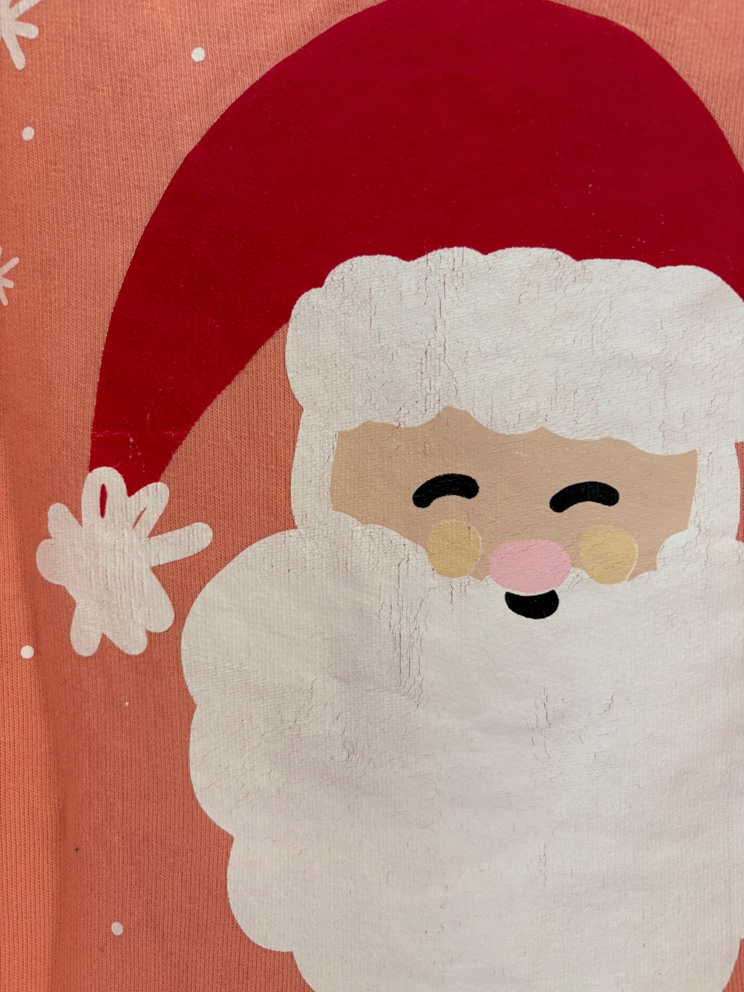 Small Shop Pinky Peach Santa Sweater , Kids 4/4T