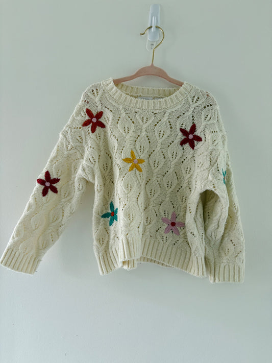 Zara Floral Knit Sweater (3-4T) , Kids 3T