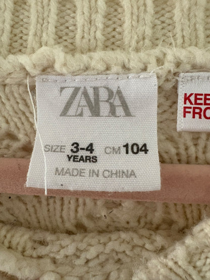 Zara Floral Knit Sweater (3-4T) , Kids 3T