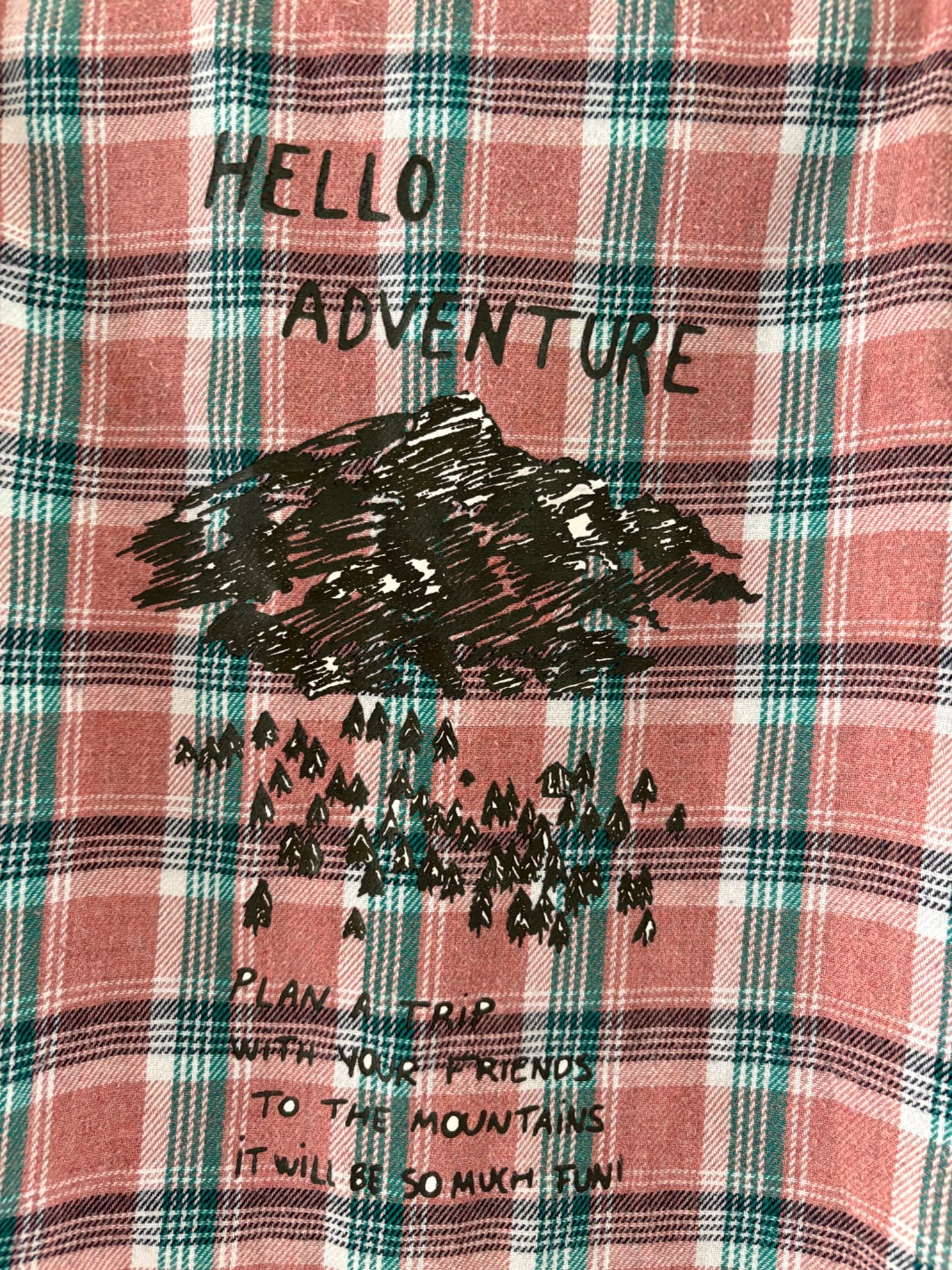 Plaid Zara Button-up "Mountains are Calling" (18-24m) , Kids 24 Month (18-24M)