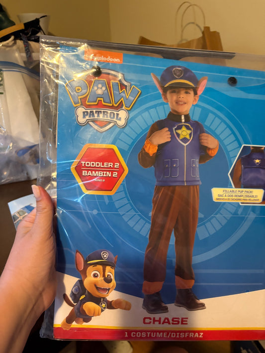 Paw Patrol Chase Costume 2T, Kids 2T