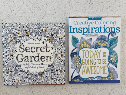 2 Mandala Style Colouring Books