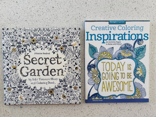 2 Mandala Style Colouring Books