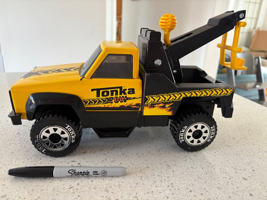 Yellow Tonka Tow Truck