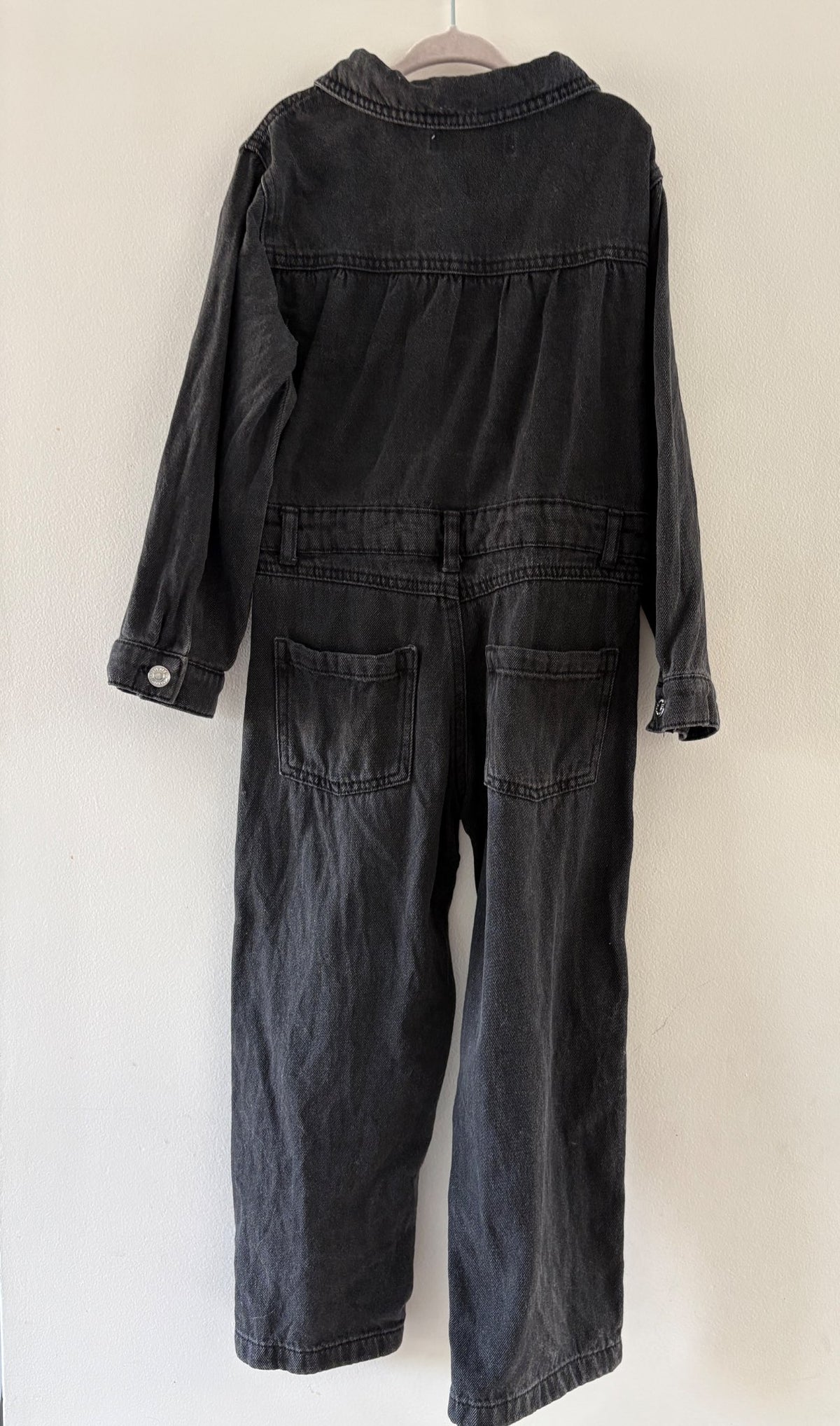 Dark Denim Button-up Jumpsuit(5/6) , Kids 5/5T