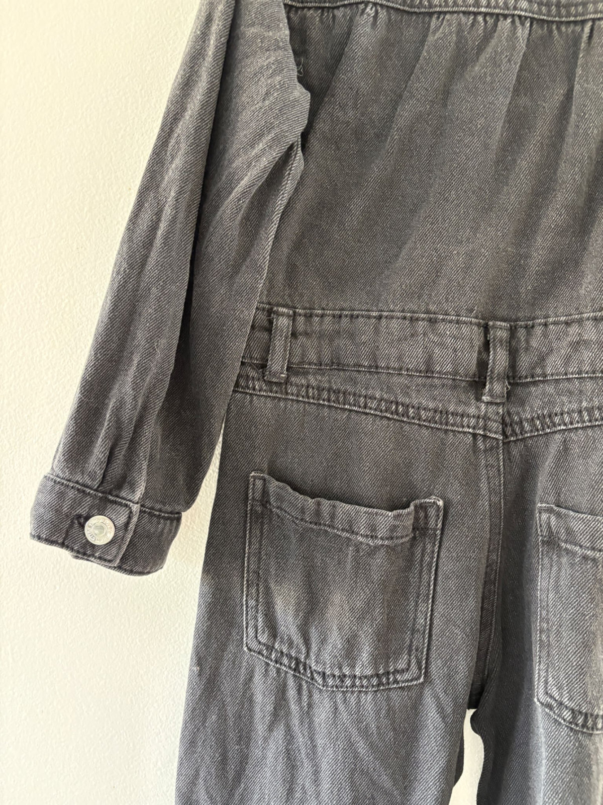 Dark Denim Button-up Jumpsuit(5/6) , Kids 5/5T