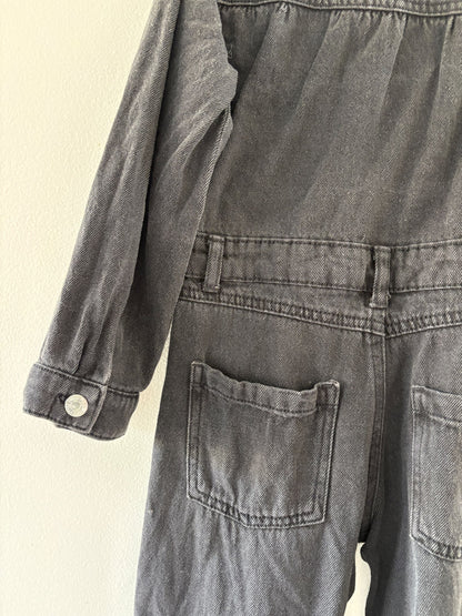 Dark Denim Button-up Jumpsuit(5/6) , Kids 5/5T