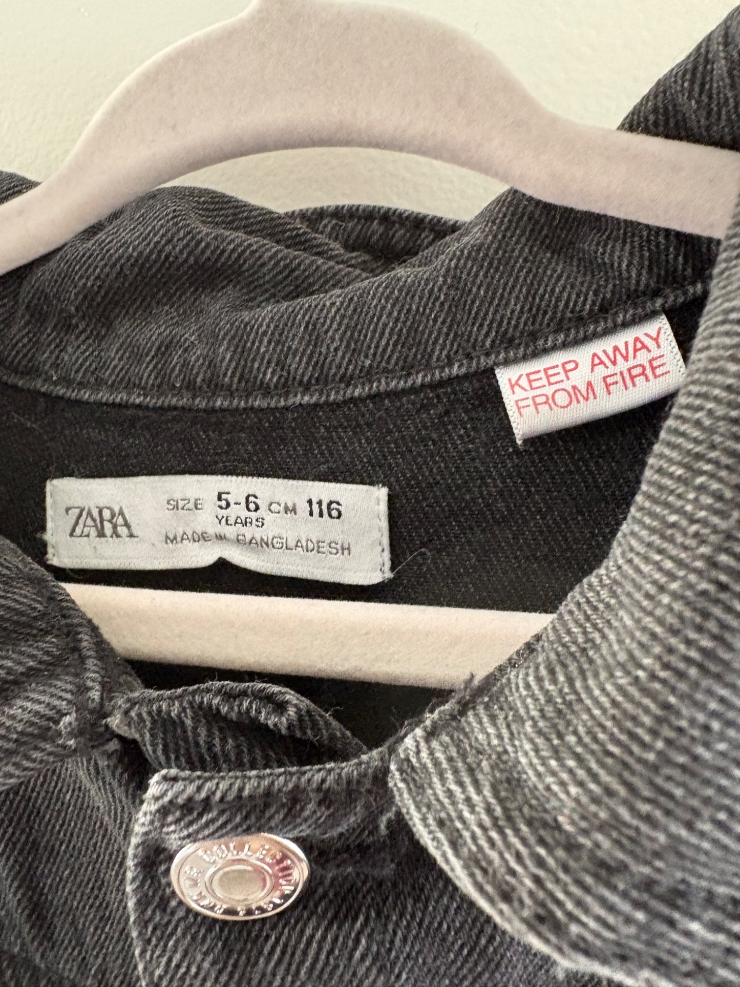 Dark Denim Button-up Jumpsuit(5/6) , Kids 5/5T