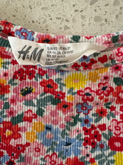 Denim Dress & Floral Shirt Bundle (Gap& H&M) , Kids 24 Month (18-24M)