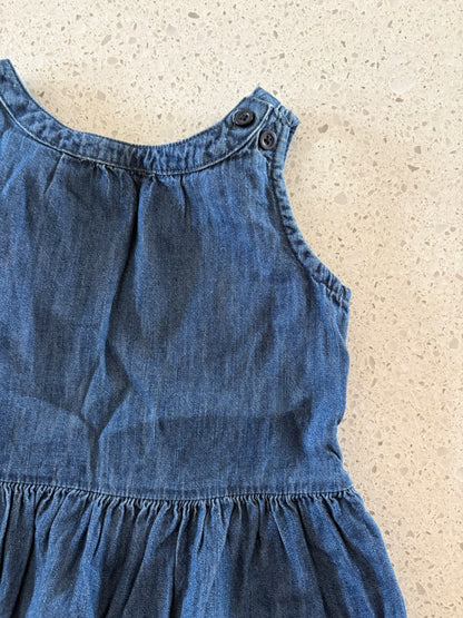 Denim Dress & Floral Shirt Bundle (Gap& H&M) , Kids 24 Month (18-24M)