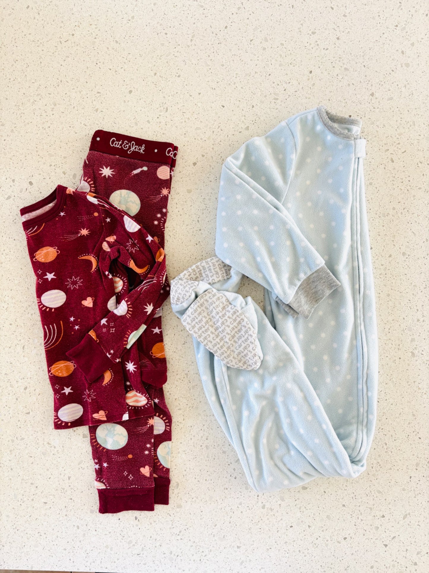 Pajama Duo - 1 Two Piece & 1 One Piece Zip (4T) , Kids 4/4T