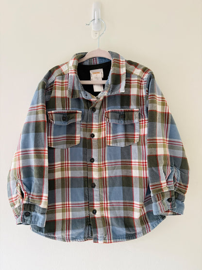Fleece lined Plaid Flannel Button Up (4T) , Kids 4/4T