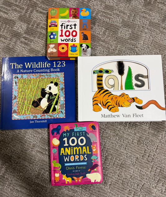 Set of four books - various titles- first words and others
