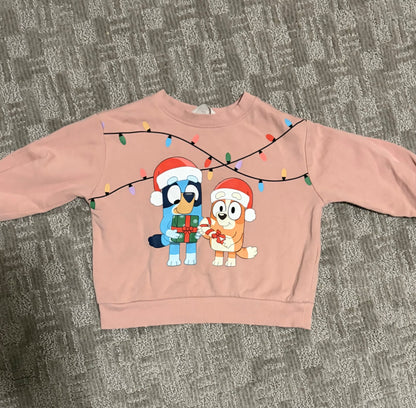 Bluey and Bingo Christmas sweater , Kids 4/4T