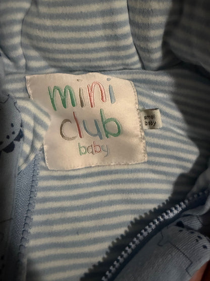 Blue bunting suit- Dino print