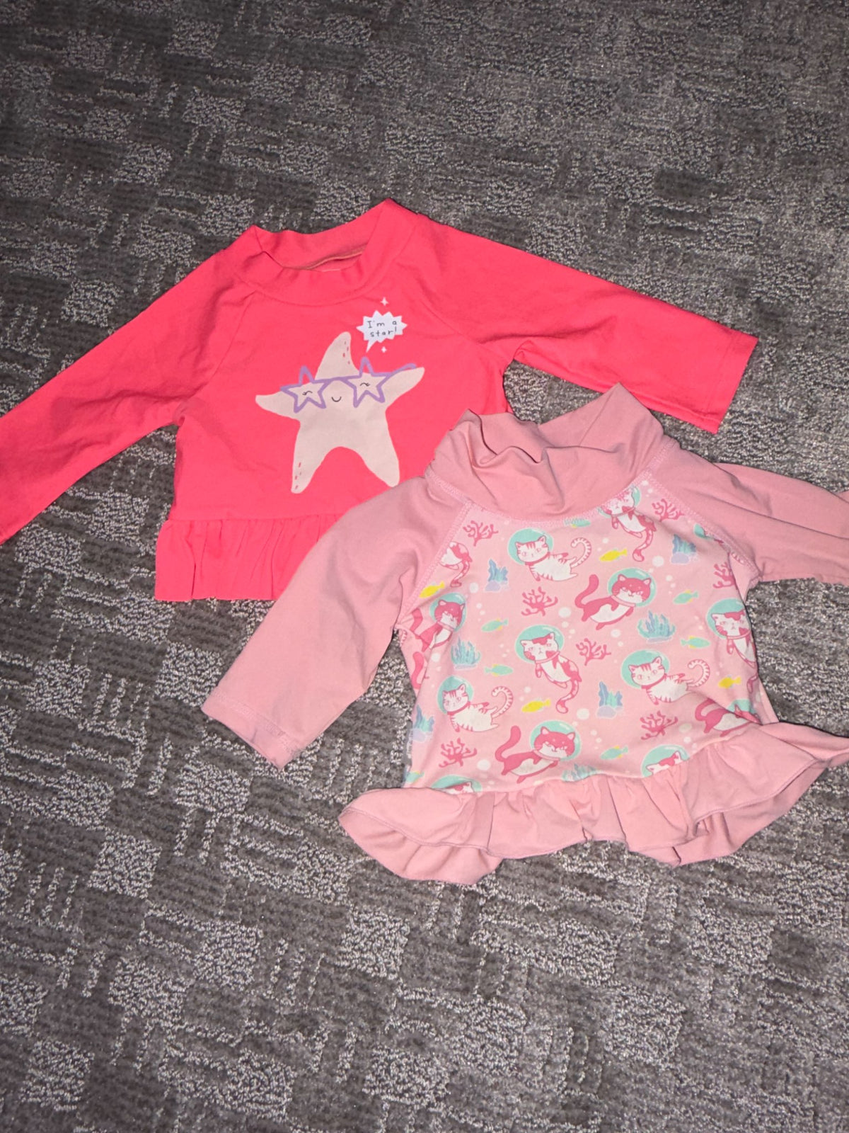 Two baby swim shirts - size 6 months , Kids 6 Month (3-6M)