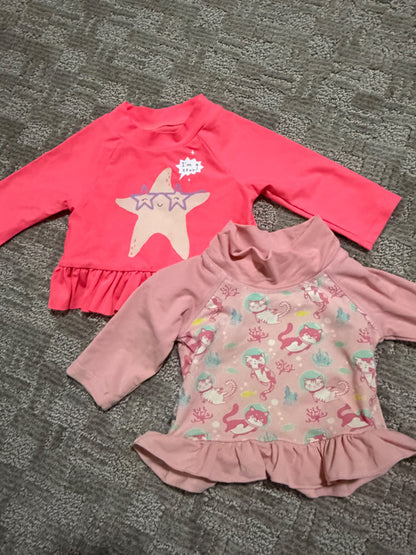 Two baby swim shirts - size 6 months , Kids 6 Month (3-6M)