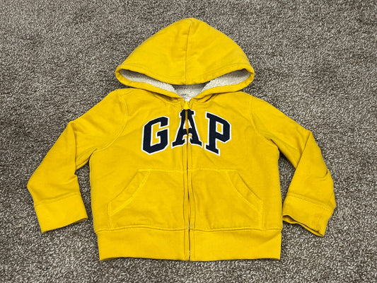 Boys Yellow Zip up Hoodie from GAPKids, size 4 , Kids 4/4T