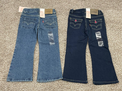 Two pairs of New Girls Levi Jeans, size 4 / 4T, New with Tag (NWT), Kids 4/4T