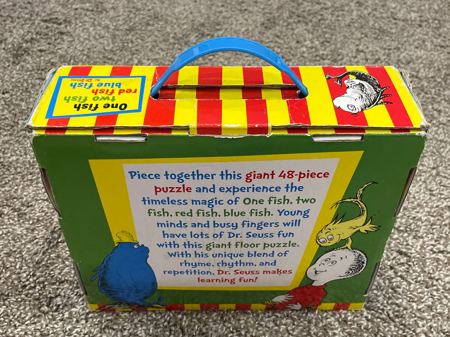Kids Dr. Suess One Fish Two Fish Red Fish Blue Fish Floor Puzzle