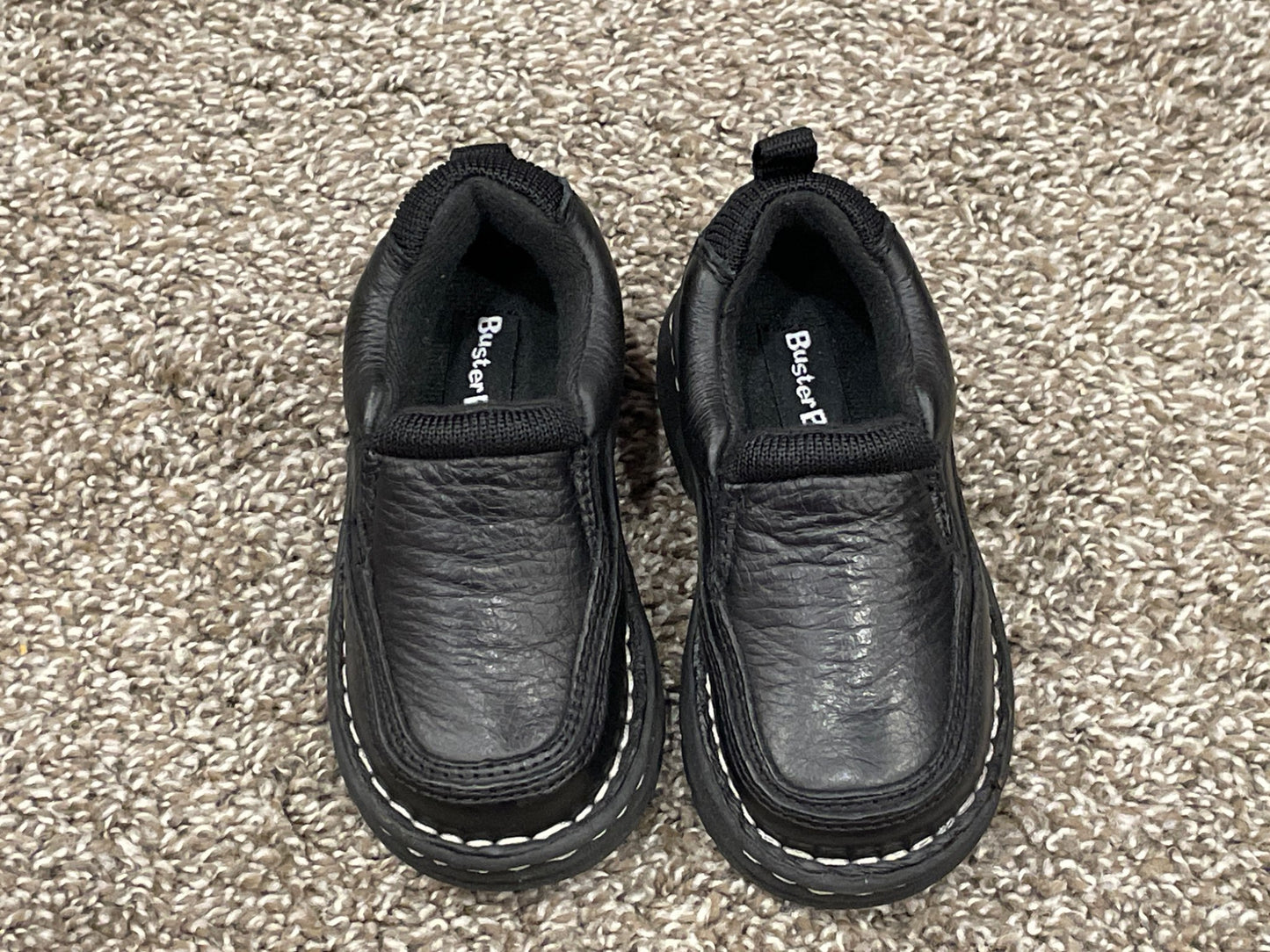 Boys Black Buster Brown Dress Shoes, size 6 toddler, Never worn , Shoes 6 (Walkers:12-24 mth)