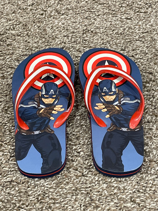 Boys Marvel Flip Flop Sandals, size 10, Excellent Used Condition (EUC) , Shoes 10 (Toddler:2-4yr)