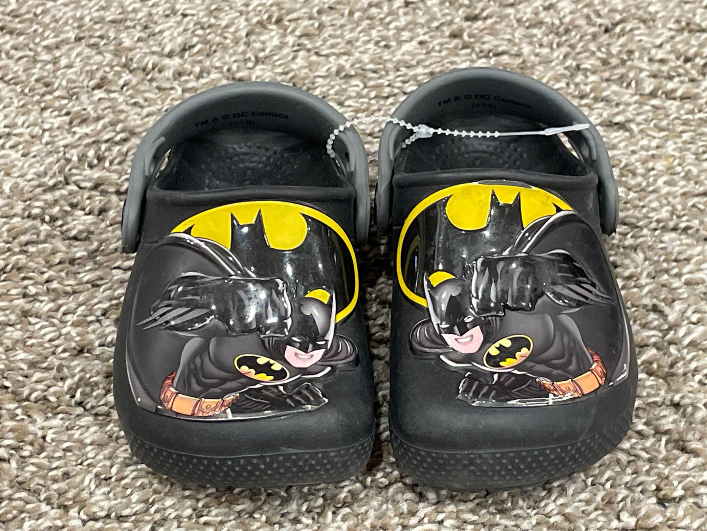 Crocs, size 7, Batman, Very Good Used Condition (VGUC), Shoes 7 (Walkers:12-24 mth)