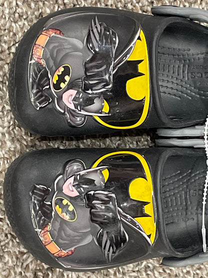 Crocs, size 7, Batman, Very Good Used Condition (VGUC), Shoes 7 (Walkers:12-24 mth)