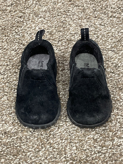 Black Suede Merrell Jungle Moc Jr Slip-On Shoes, Size 3, Very Good Used Condition (VGUC), Shoes 3 (Baby: 0-12 mth)
