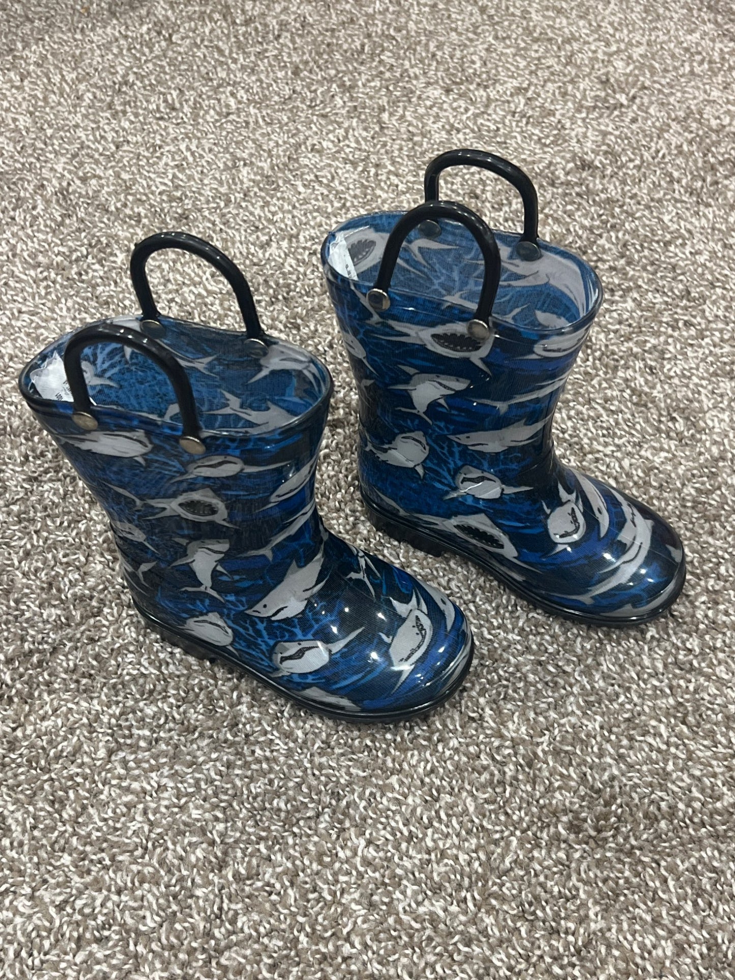 Rain boots, shark, Capelli New York, size 7 , Shoes 7 (Walkers:12-24 mth)