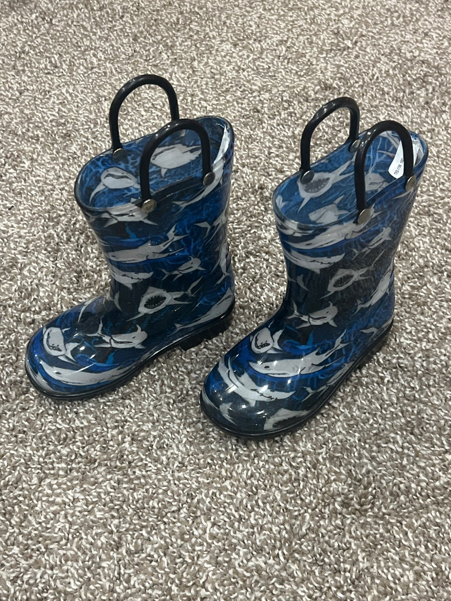 Rain boots, shark, Capelli New York, size 7 , Shoes 7 (Walkers:12-24 mth)