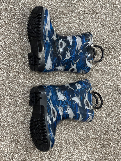 Rain boots, shark, Capelli New York, size 7 , Shoes 7 (Walkers:12-24 mth)