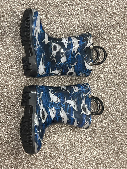 Rain boots, shark, Capelli New York, size 7 , Shoes 7 (Walkers:12-24 mth)