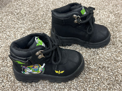 Boys Buzz Lightyear Black Boots, size 6, VGUC, Shoes 6 (Walkers:12-24 mth)