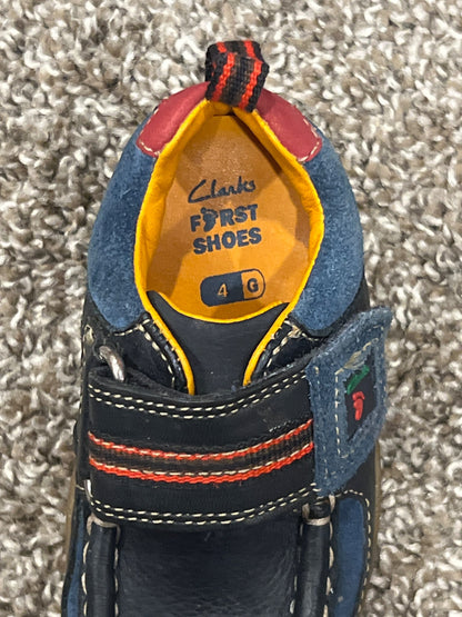 Boys First Shoes by Clarks, size 4, VGUC, Shoes 4 (Baby: 0-12 mth)