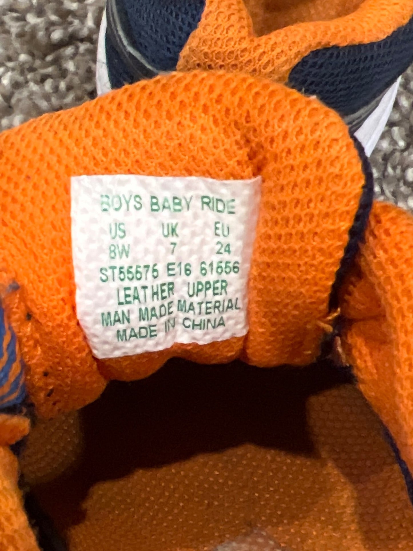 Boys Saucony Ride Running Shoes Sneakers, size 8W, VGUC, Shoes 8 (Toddler:2-4yr)