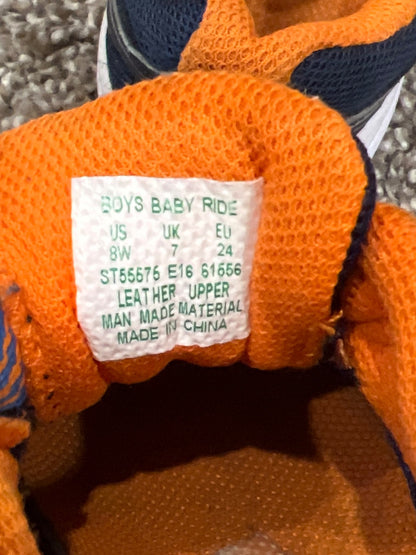 Boys Saucony Ride Running Shoes Sneakers, size 8W, VGUC, Shoes 8 (Toddler:2-4yr)