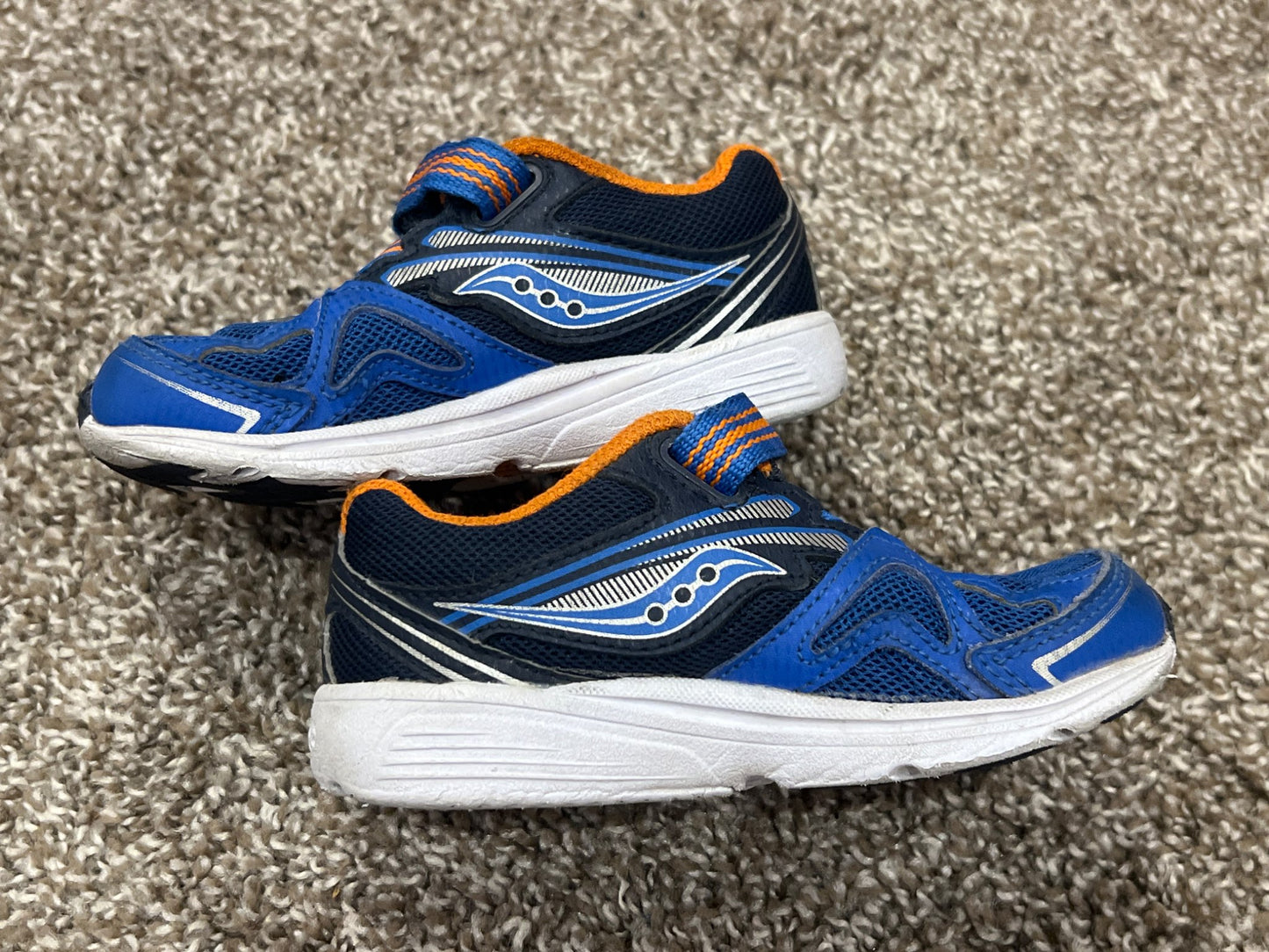 Boys Saucony Ride Running Shoes Sneakers, size 8W, VGUC, Shoes 8 (Toddler:2-4yr)