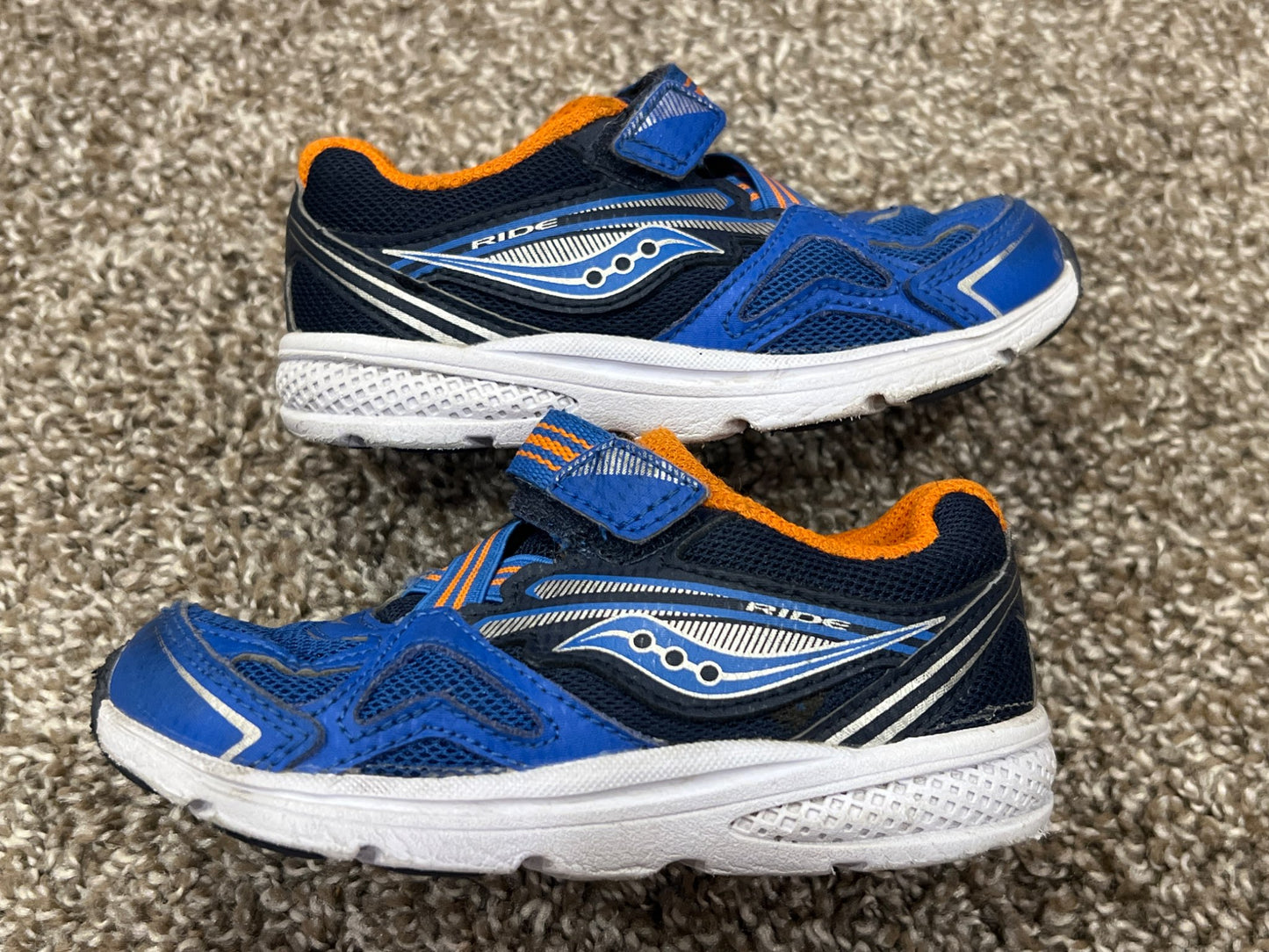 Boys Saucony Ride Running Shoes Sneakers, size 8W, VGUC, Shoes 8 (Toddler:2-4yr)