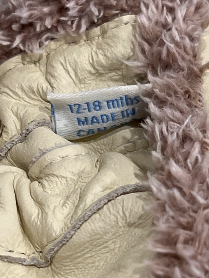 Off-white Robeez Soft Sole Boots with Sherpa Lining, size 12-18 mos, EUC, Shoes 4.5 (Walkers:12-24 mth)